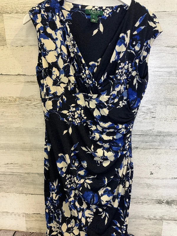 Blue Dress Casual Midi Ralph Lauren, Size M