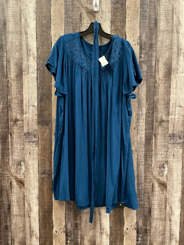 Blue Dress Casual Midi Torrid, Size 3