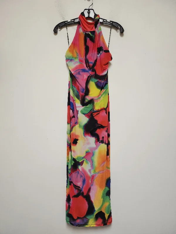 Multi-colored Dress Casual Maxi Clothes Mentor, Size S