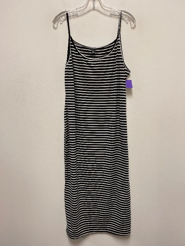 Striped Pattern Dress Casual Maxi Shein, Size 2x