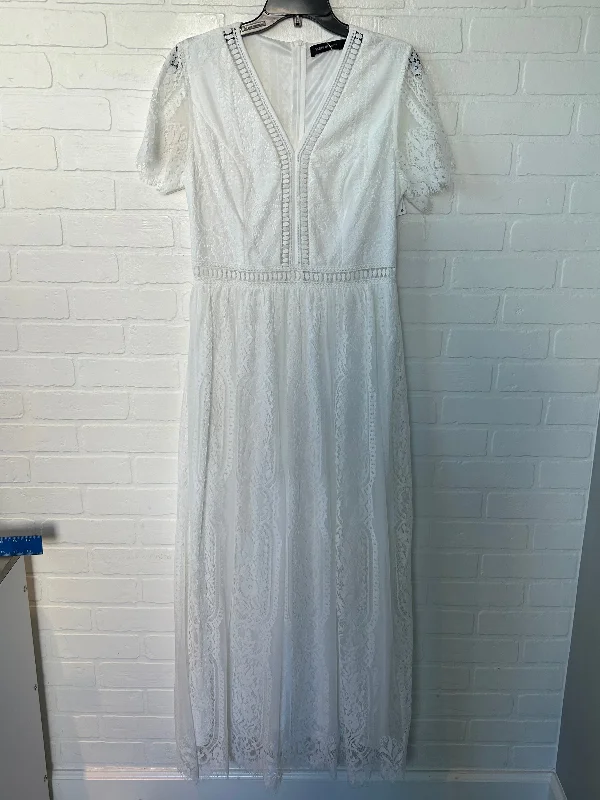 White Dress Casual Maxi Merokeety, Size L