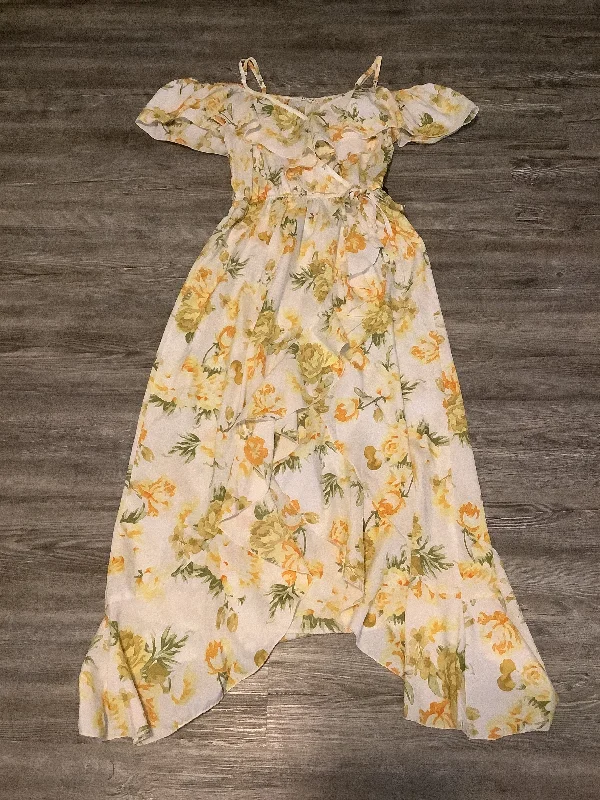 Yellow Dress Casual Maxi Blush, Size S