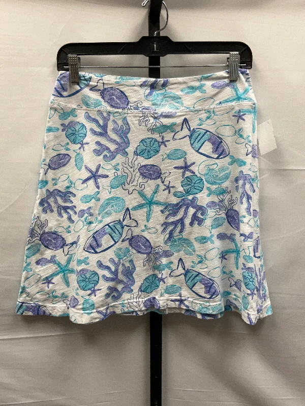 Blue & White Skirt Mini & Short Fresh Produce, Size Xs