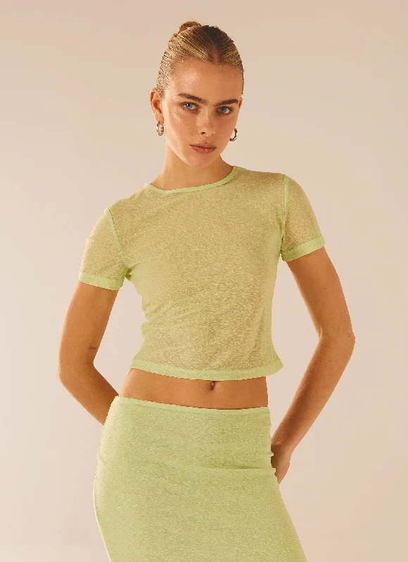 Just Like Magic Mesh Tee - Lime