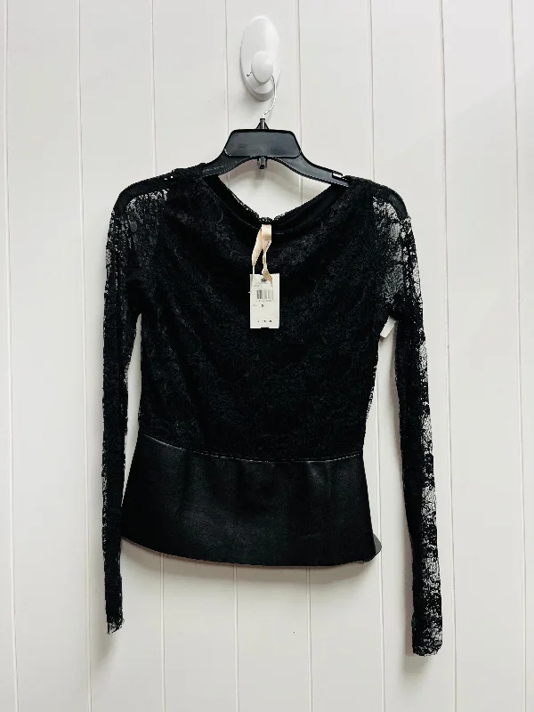 Top Long Sleeve By Bailey 44 In Black, Size: S