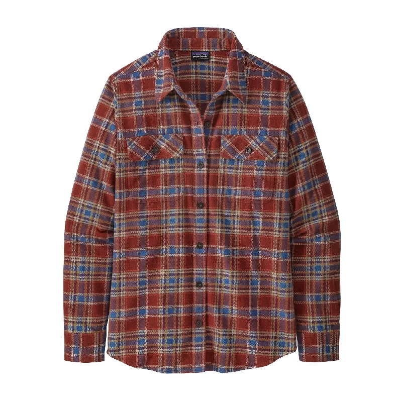 Women's Long-Sleeved Organic Cotton Midweight Fjord Flannel Shirt