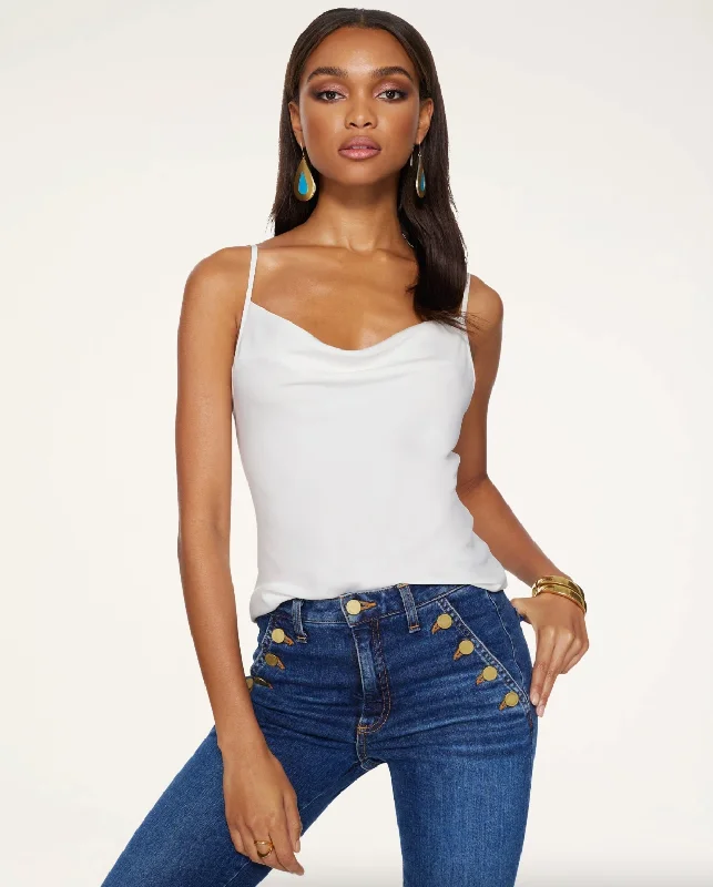 Abigail Cowl Neck Tank - Ivory