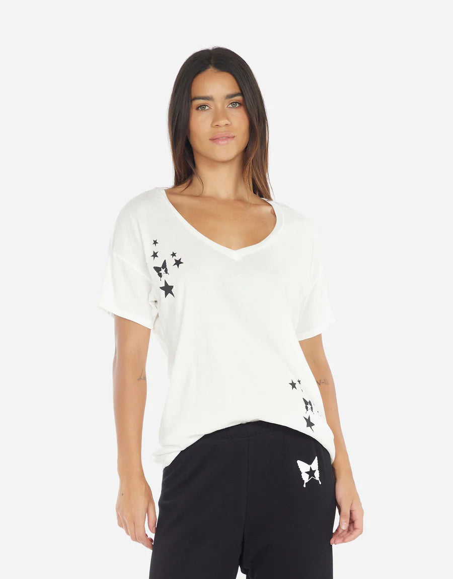 Brixton Rock Star Butterfly Tee - Milk