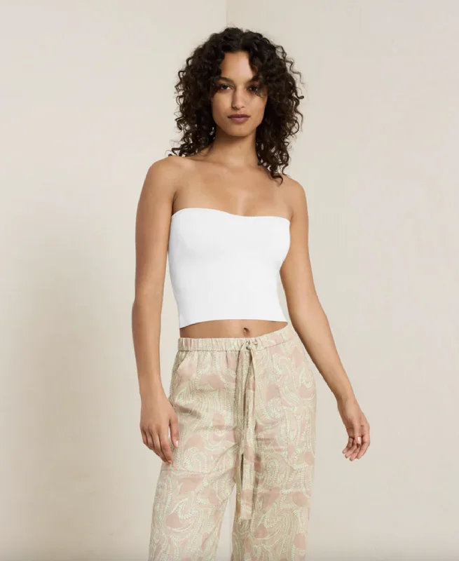 Dean Strapless Knit Top - Off White