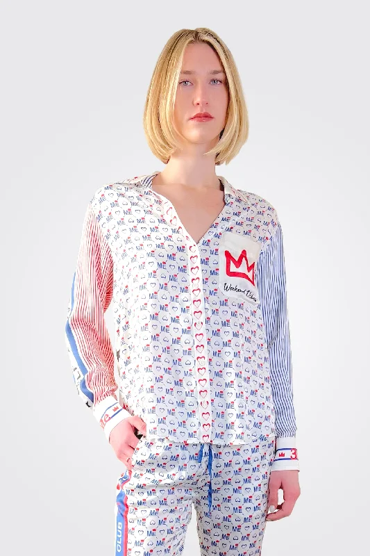 Evelyn Mixed Shirt - Me Print