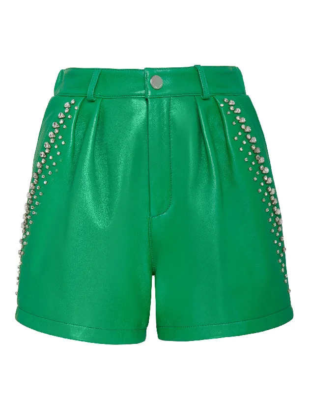 Leather Shorts Crystal