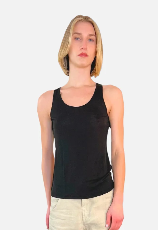 Scoop Neck Tank - Black