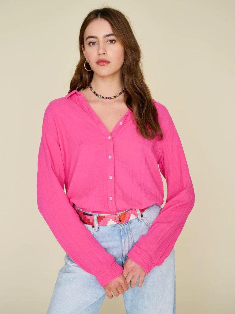 Scout Gauze Shirt - Pink Raspberry