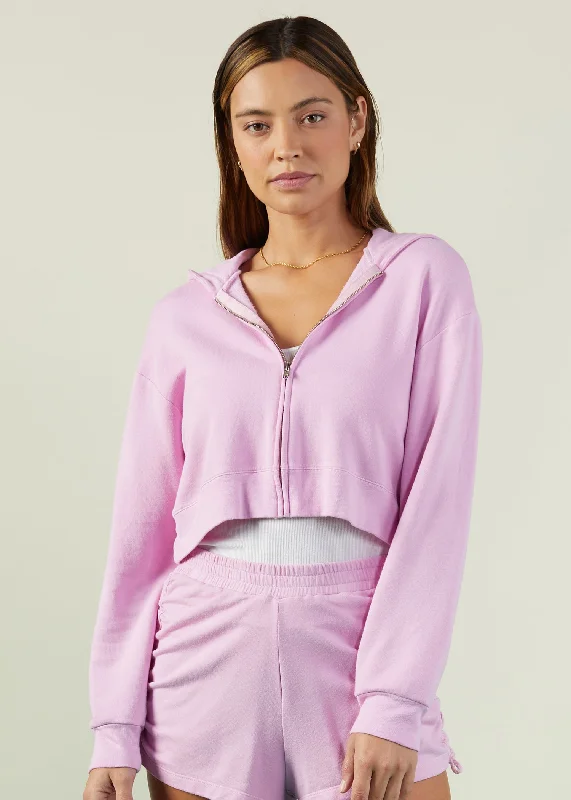 Supersoft Terry Zip Up Hoodie - Pink Lavender