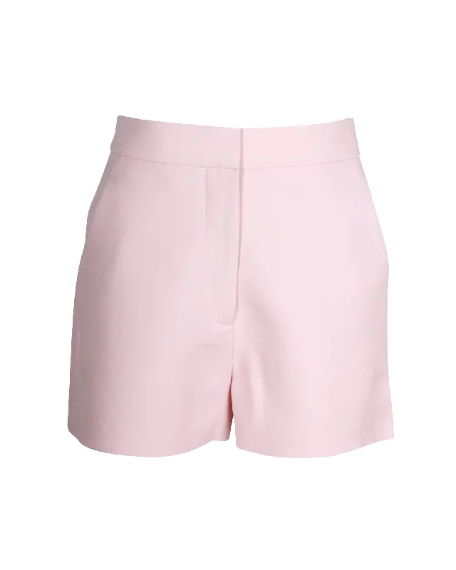 Valentino Tailored Shorts in Pink Wool