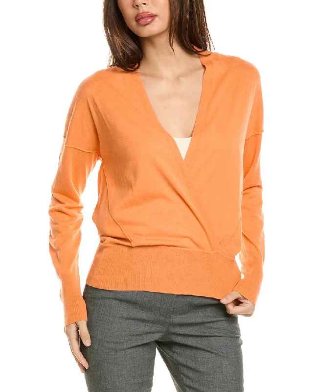 Forte Cashmere Surplice Cashmere-Blend Pullover