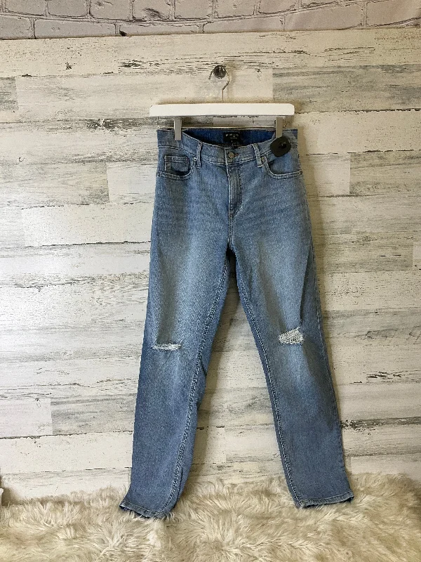 Jeans Straight By Banana Republic In Blue Denim, Size: 4