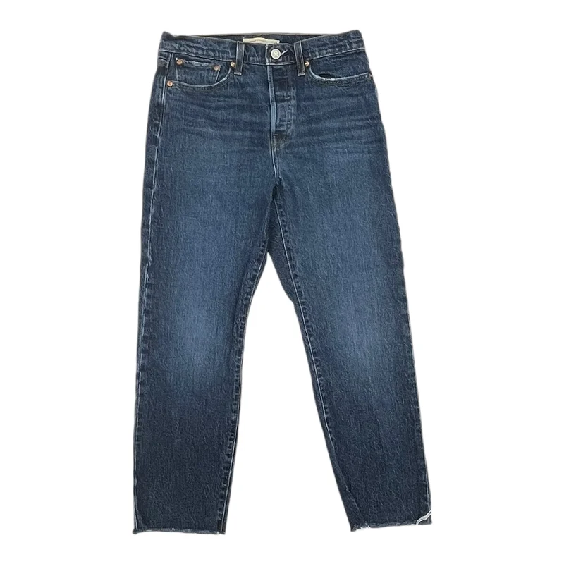 Jeans Straight By Levis In Blue Denim, Size:6