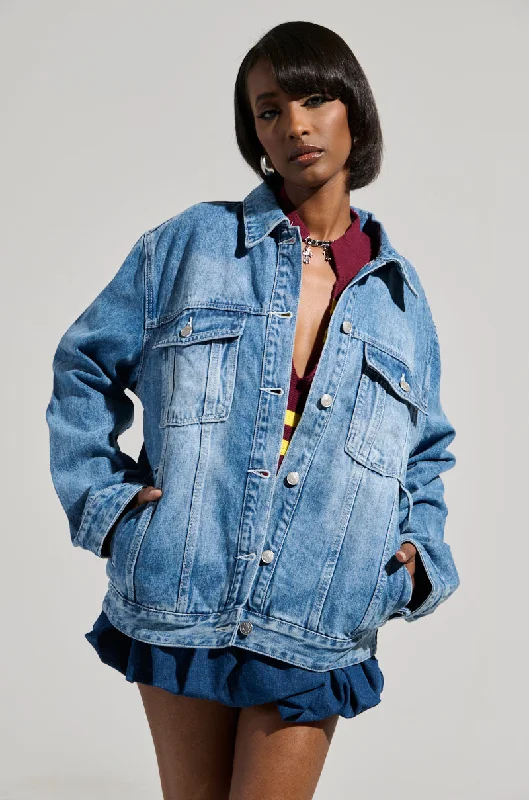 GOTTA GO OVERSIZED DENIM JACKET