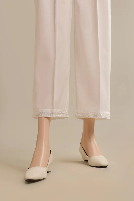 Embroidered Cotton Pants